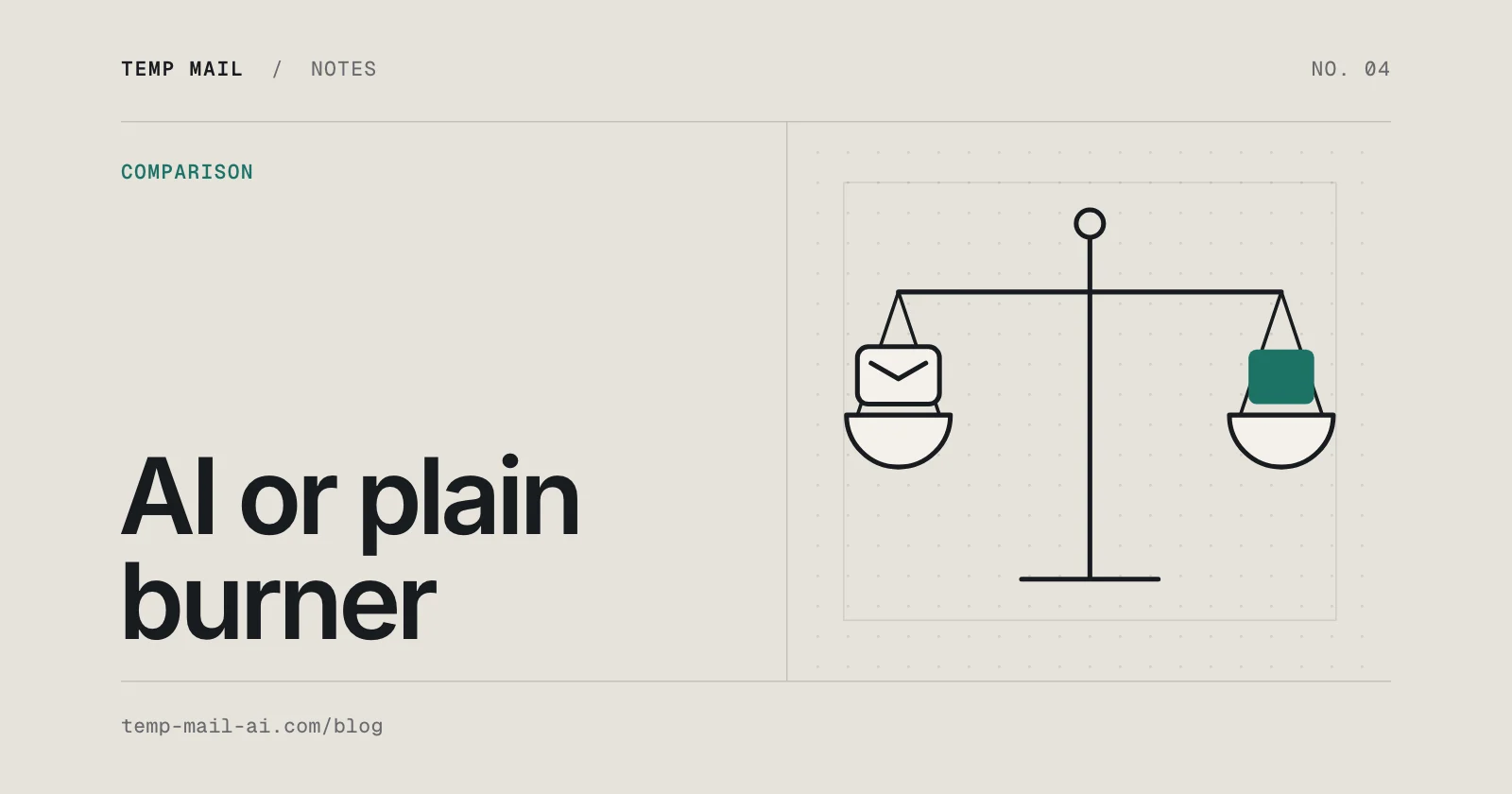 AI Temp Mail vs Traditional Burner Email: What AI Really Adds - blog article thumbnail